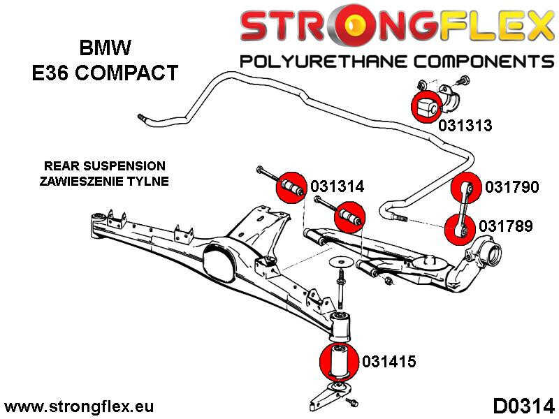 Rear beam mounting bush SPORT