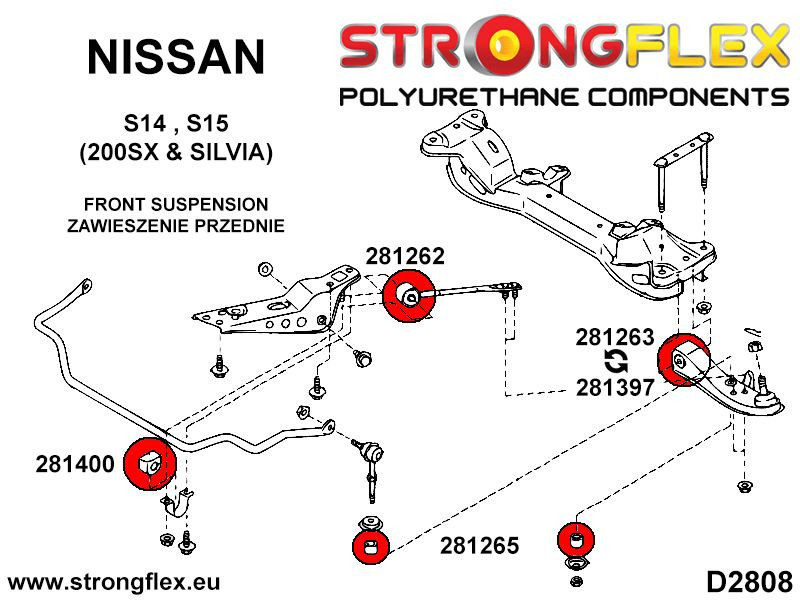Front lower radius arm to chassis bush SPORT