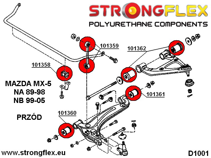 Front anti roll bar bush SPORT