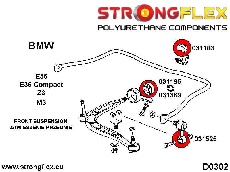 Full suspension bush kit SPORT - Polyurethane Full suspension bush kit SPORT - Polyurethane