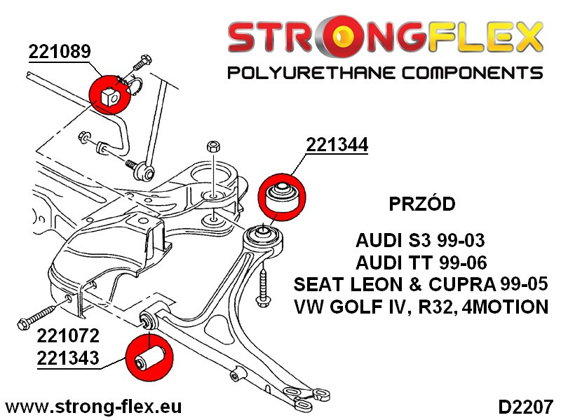 Front suspension bush kit