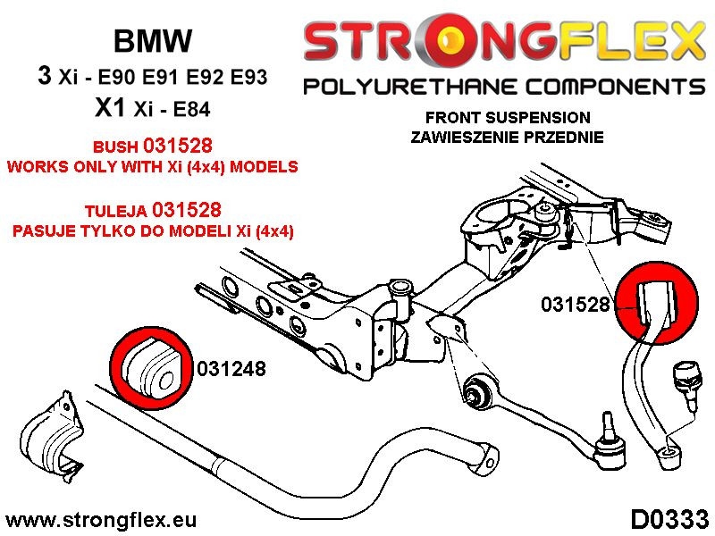 Front wishbone bush xi 4x4 SPORT