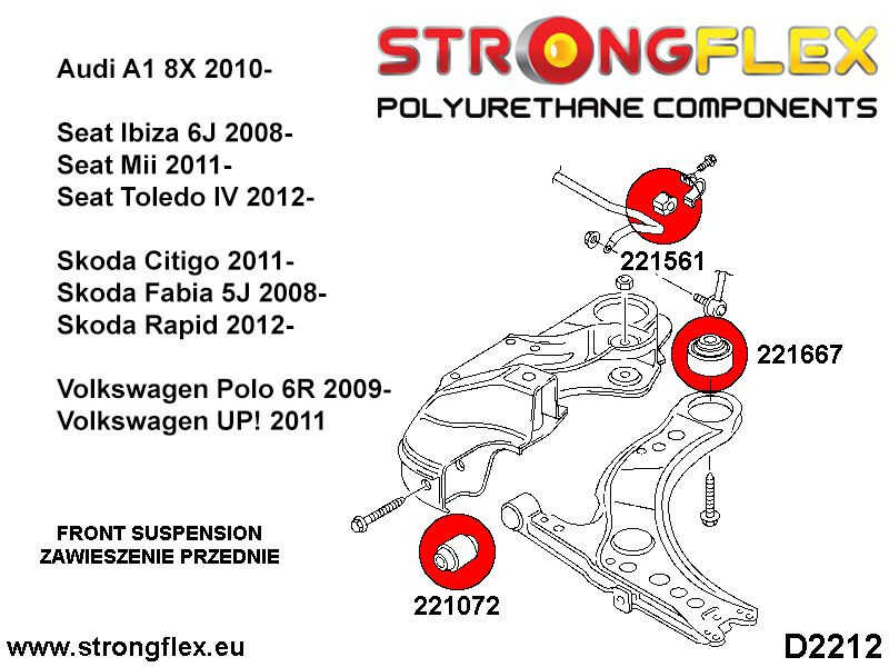 Front suspension bush kit