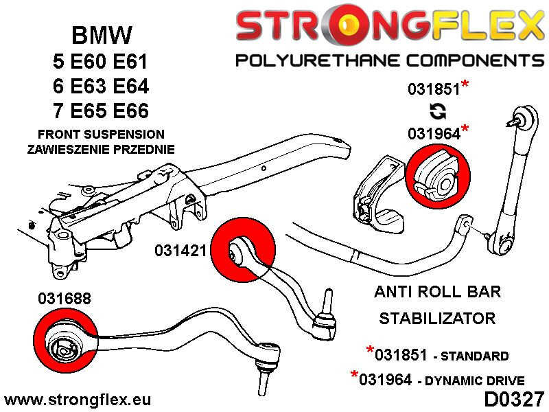 Front control arm to chassis bush