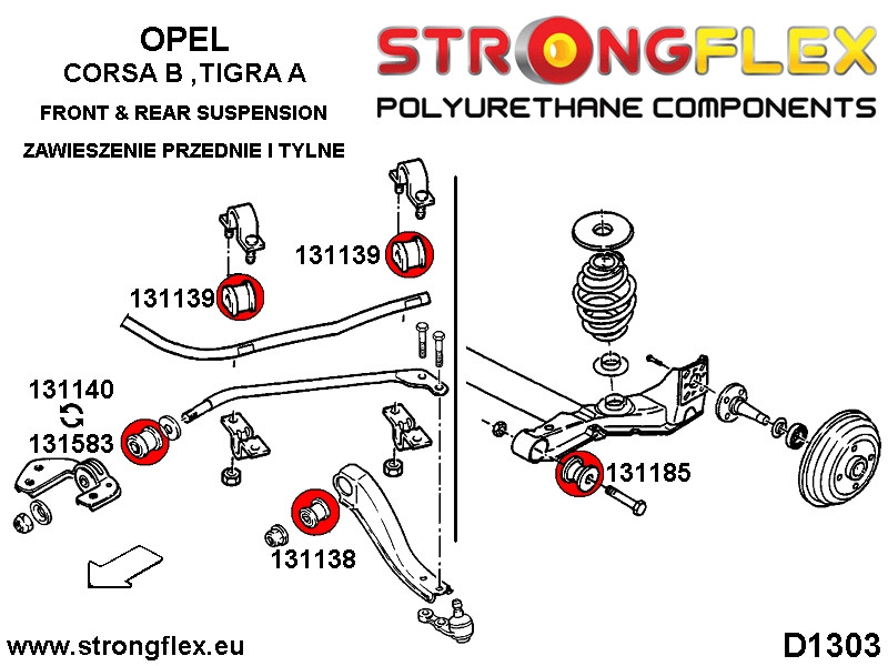 Front tie bar to chassis 58mm SPORT