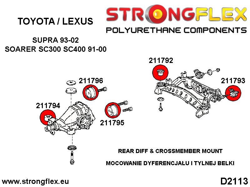 Toyota Supra MKIV Rear subframe - rear bush