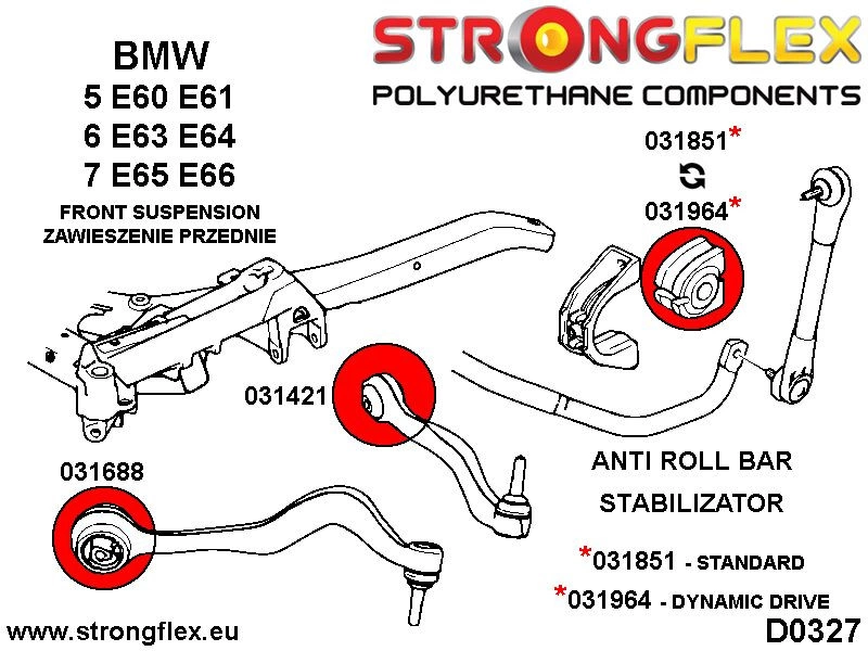 Front anti roll bar bush