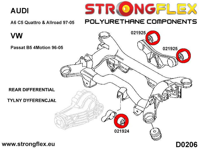 Rear diff mount - front bush SPORT