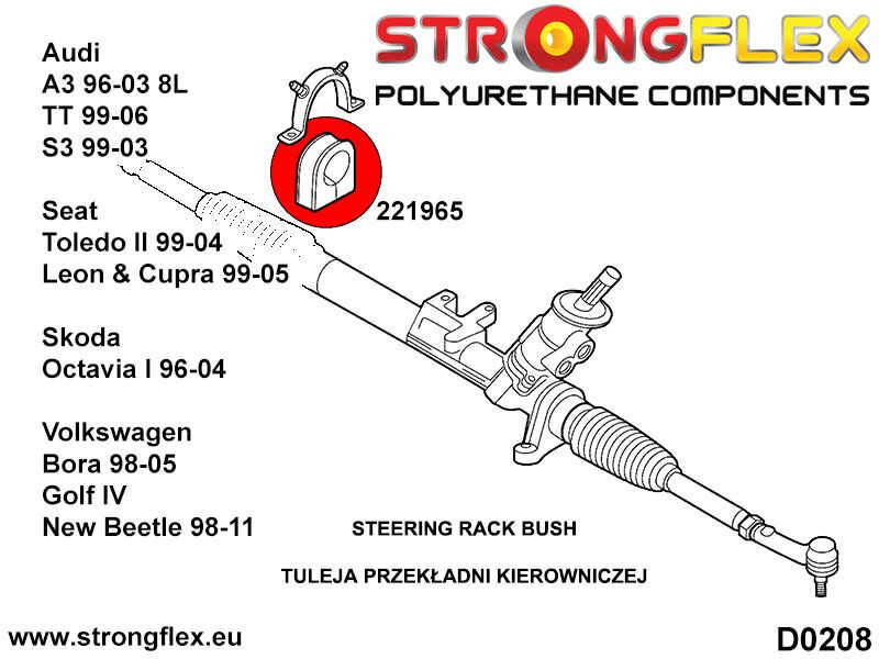 Steering rack mount bush SPORT