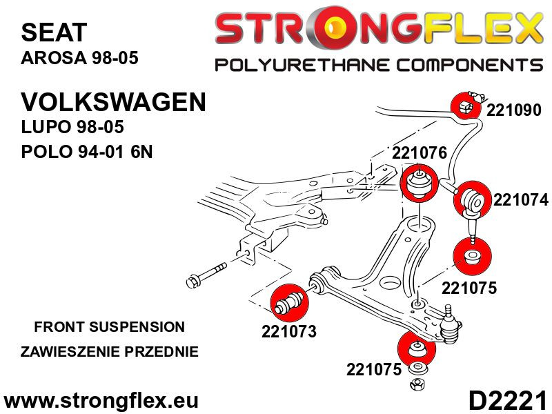 Front anti roll bar bush SPORT