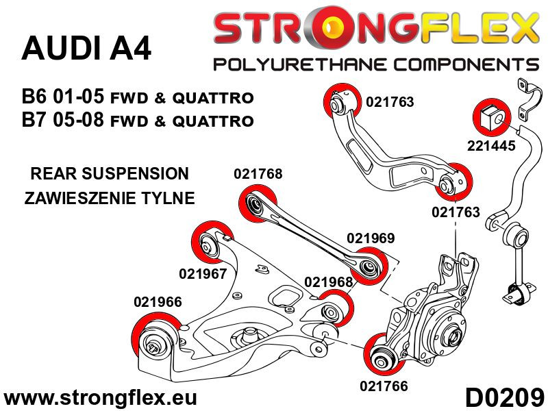 Rear lower arm - front bush SPORT
