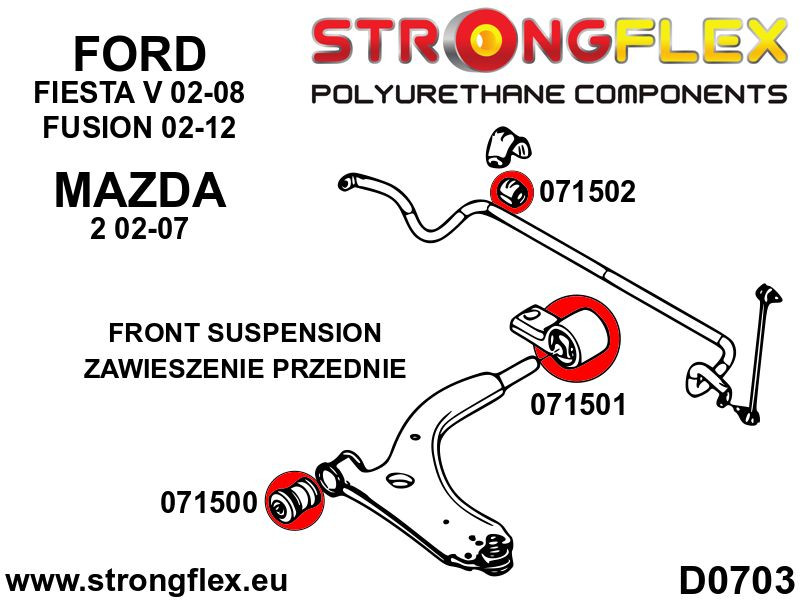 Front anti roll bar bush