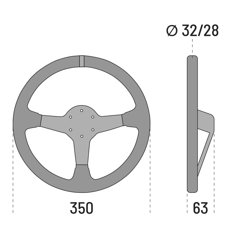 Sparco R345 Steering wheel leather