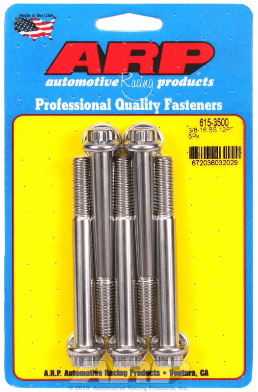 ARP S/S Bolt Kit - 12pt (5) 3/8-16 x 3.500