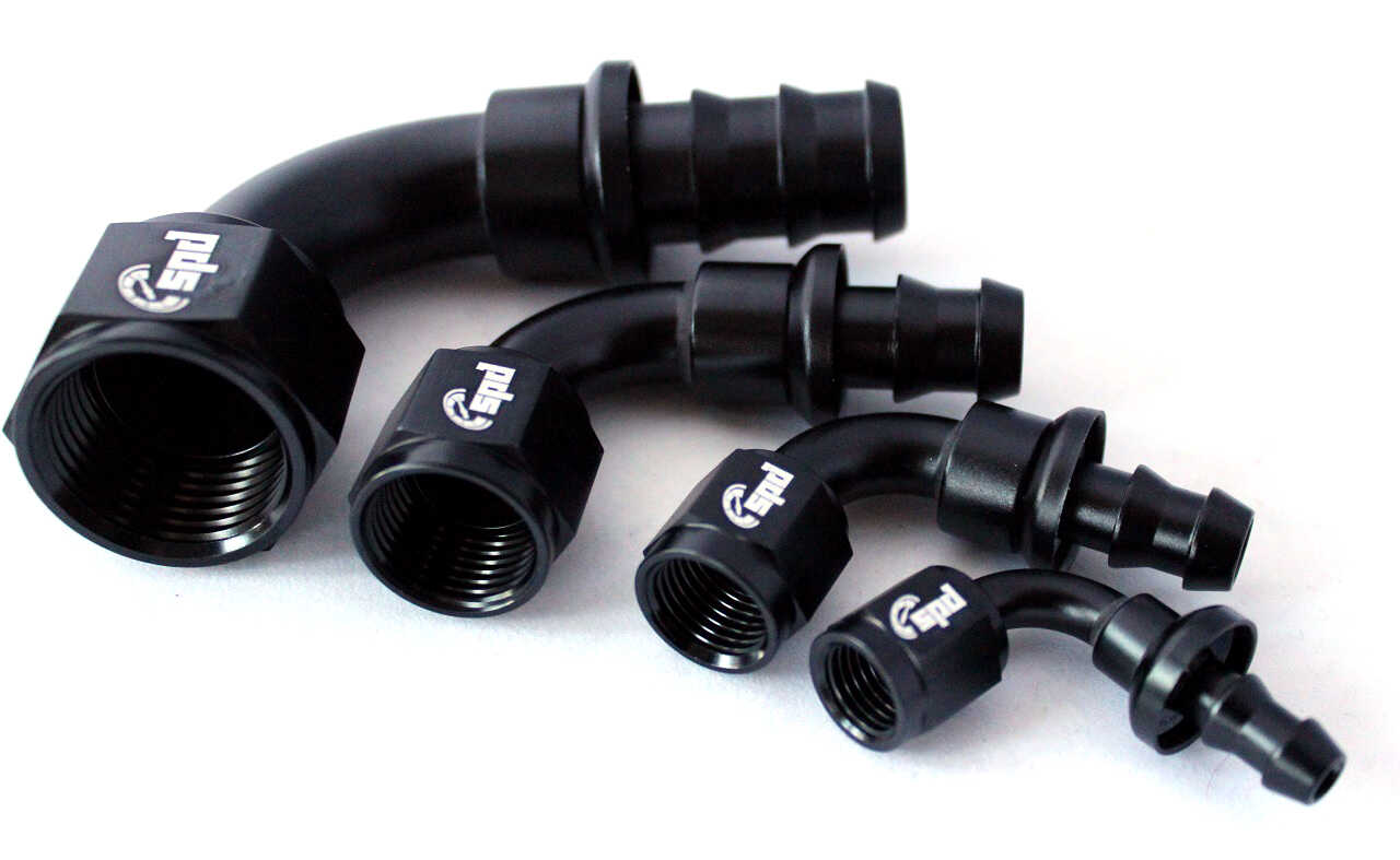 An4 hose end 120 ° Push On
