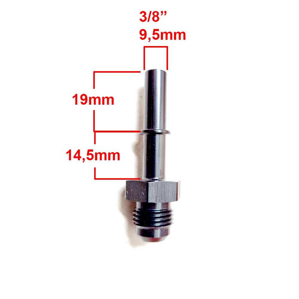 AN6 male - 3/8 "90 ° female quick connector