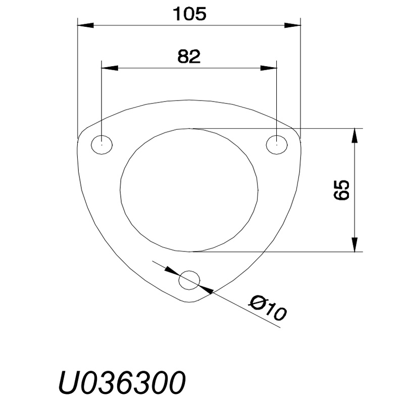 Tube flange 2,5 inch (63mm)