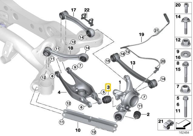 ୨୧ IRP Lower Trailing arm bushings - Rear axel (Aluminium
