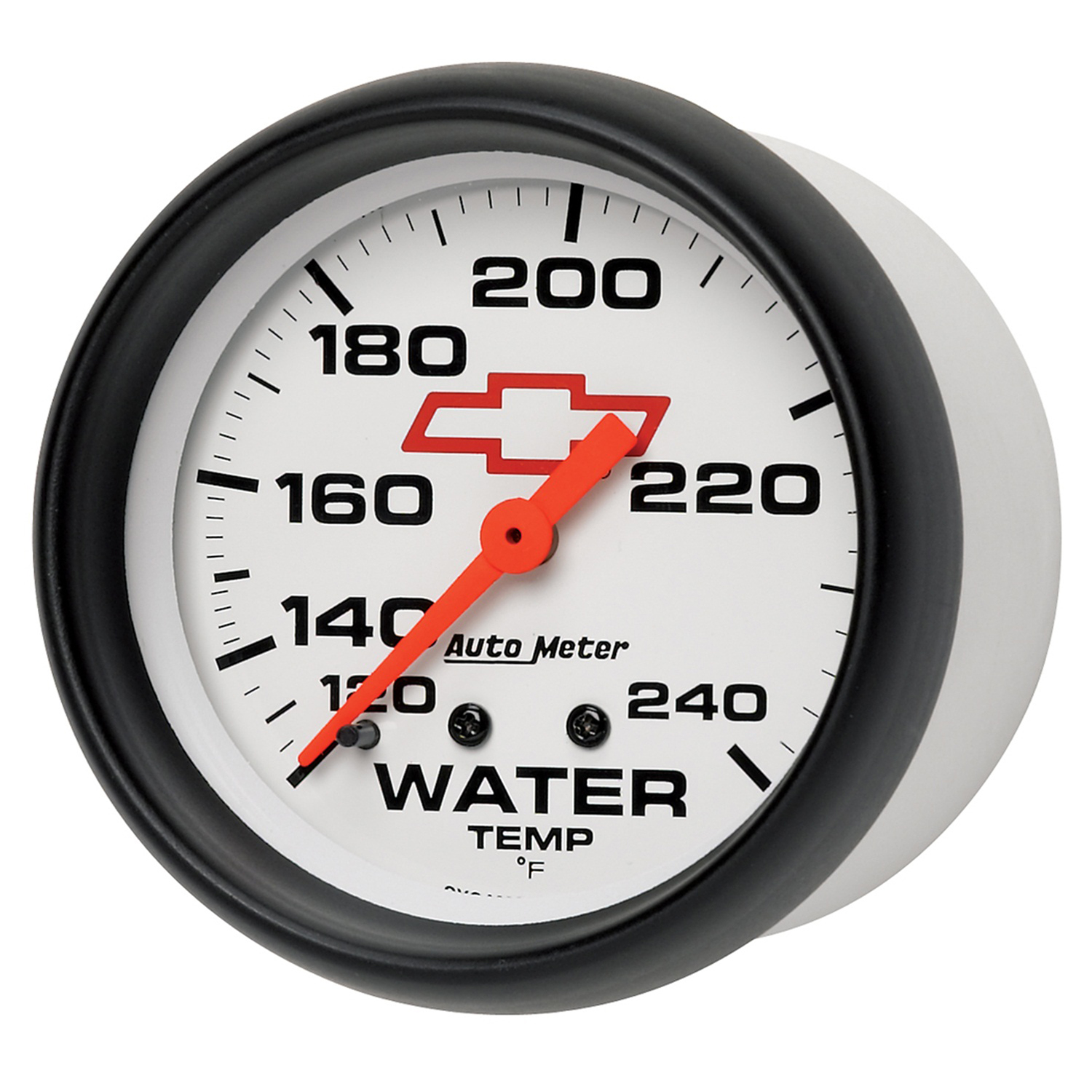 2-5/8" Water Temperature, 120-240 °F, Chevy Red Bowtie, White