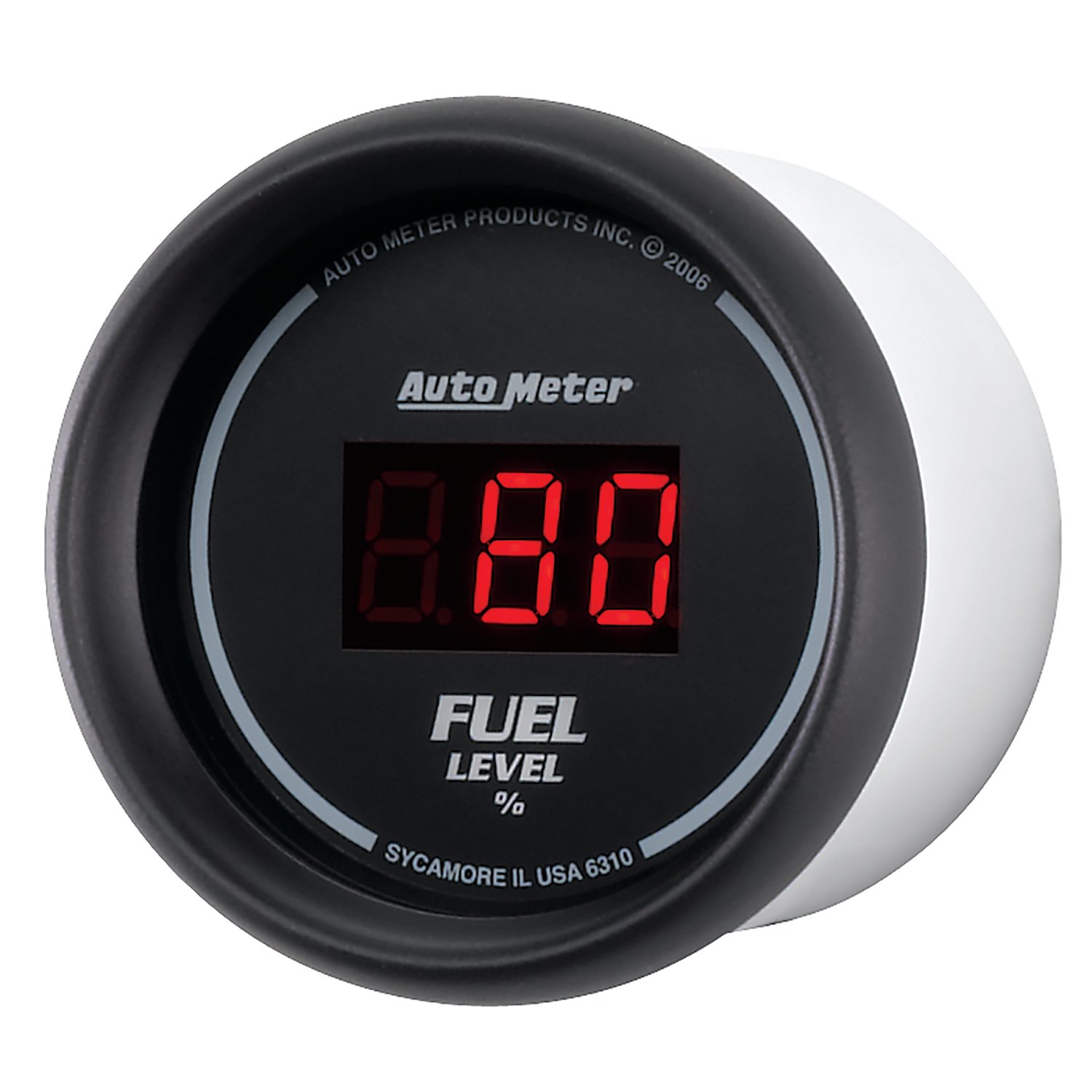 2-1/16" Fuel Level, Programmable 0-280 Ω, Digital Black