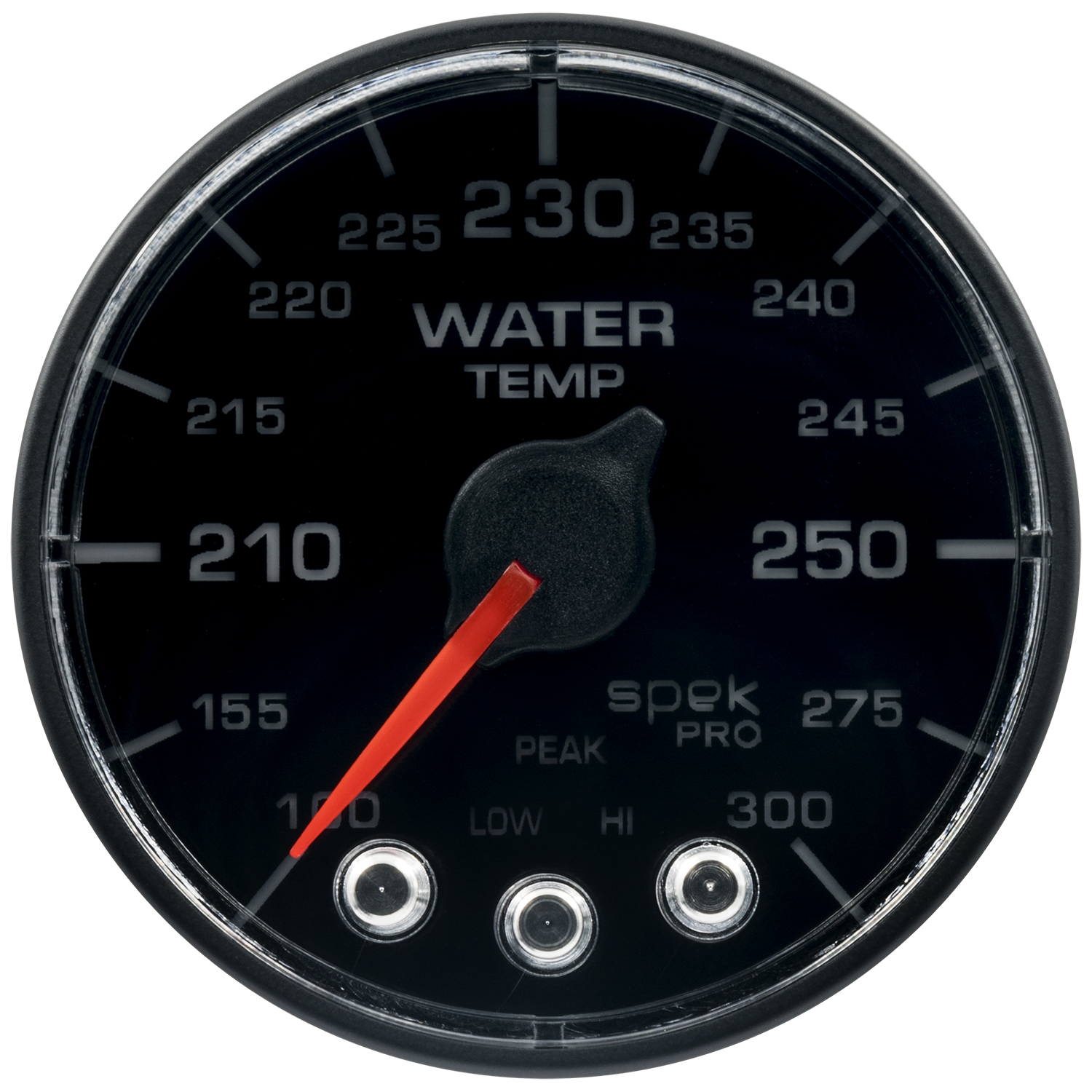 2-1/16" Water Temperature, 100-300 °F, Spek-Pro, Black/Black, Ecu