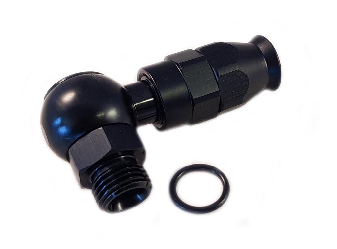 Stainless Steel Brake and Clutch Fitting Adapter AN3-3AN AN-3 to AN3-3AN AN-3 45-degree Elbow Male Thread Flare Bulkhead