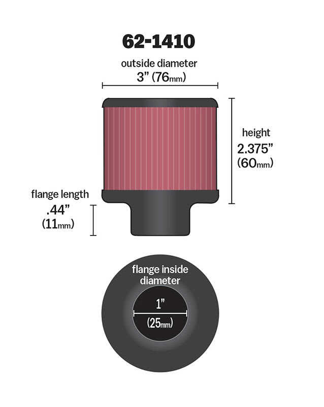 K&N Crankcase filter 25mm (1")