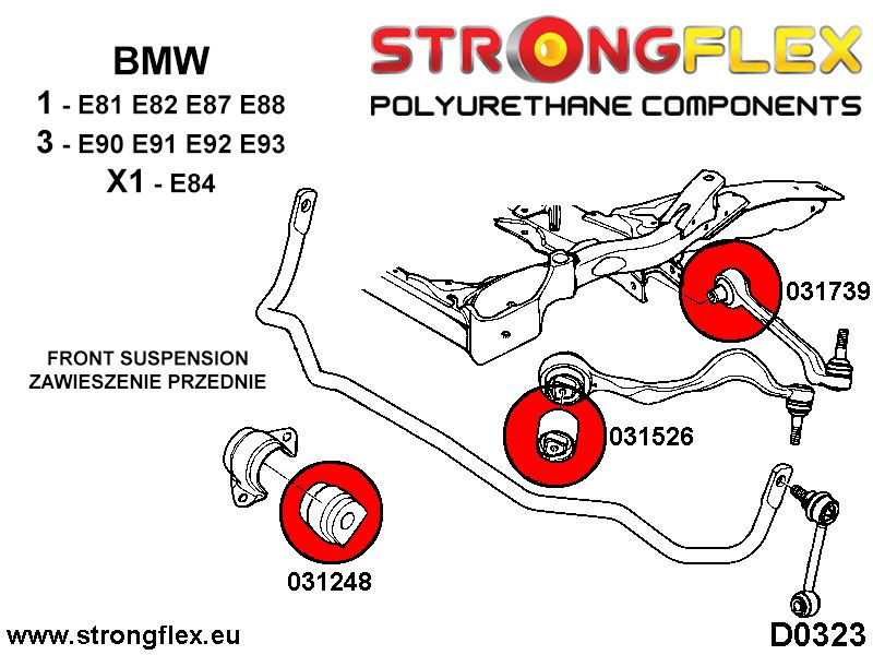 Front anti roll bar bush SPORT