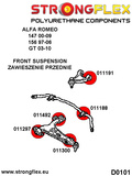 Front lower wishbone front bush