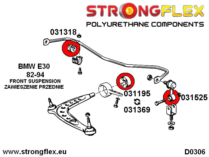 Front lower arm bush M3 eccentric SPORT