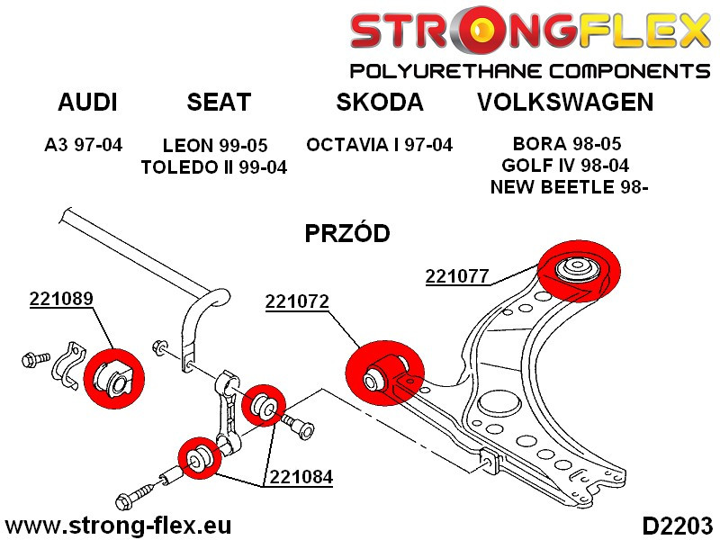 Anti roll bar link bush SPORT