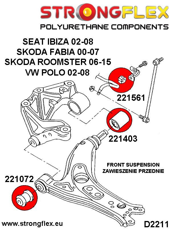 Front wishbone rear bush