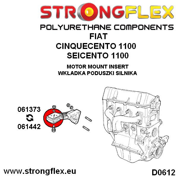 Motor mount inserts (timing gear side)