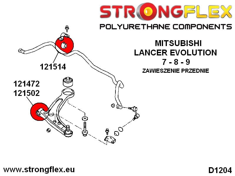 Front wishbone front bush 12mm SPORT