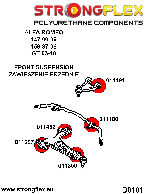 Front suspension bush kit