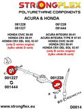Shift lever stabilizer and extension mounting bush kit SPORT