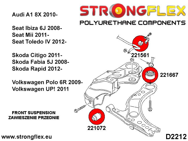 Front anti roll bar bush