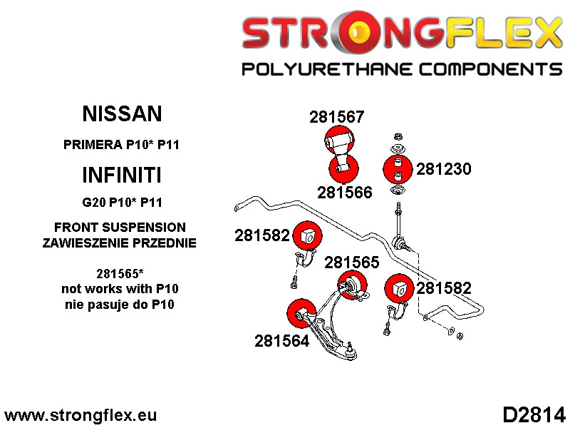 Front suspension bush kit