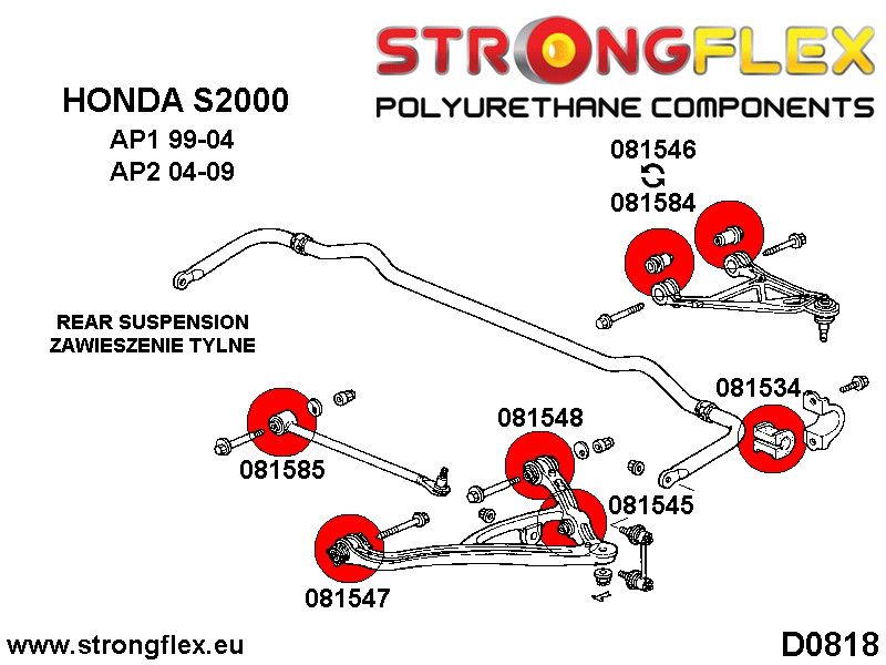 Full suspension bush kit SPORT AP1