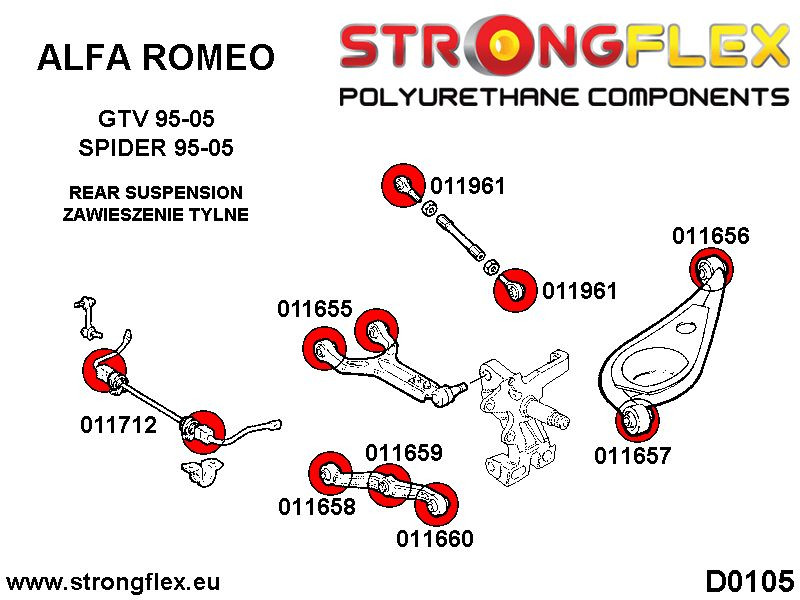 Rear lower spring rear bush SPORT
