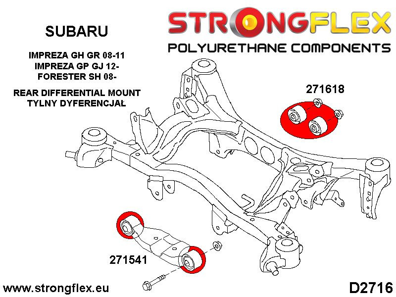 Rear diff rear mounting bush