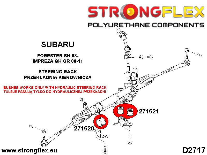 Steering rack mount bush
