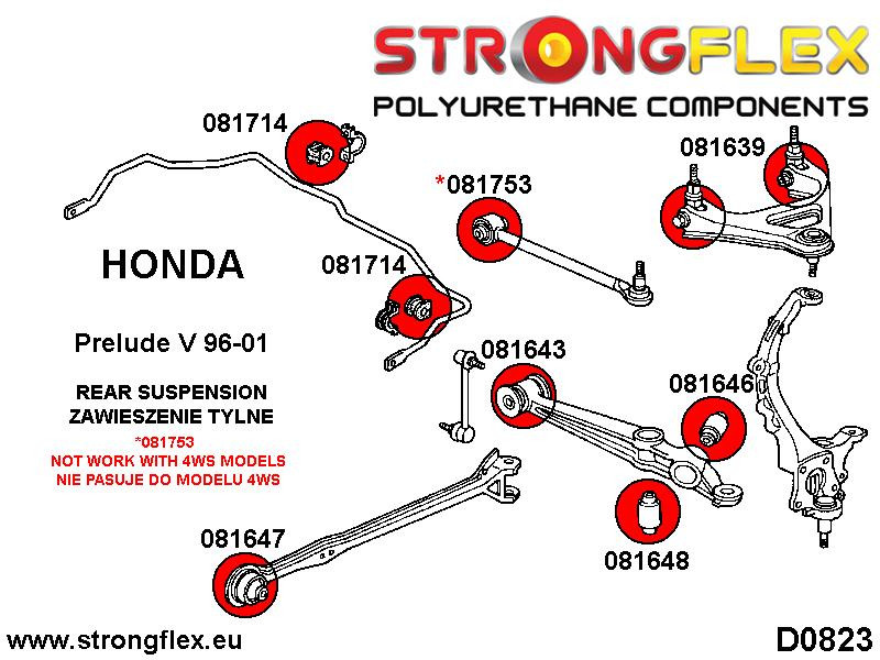 Rear trailing arm front bush