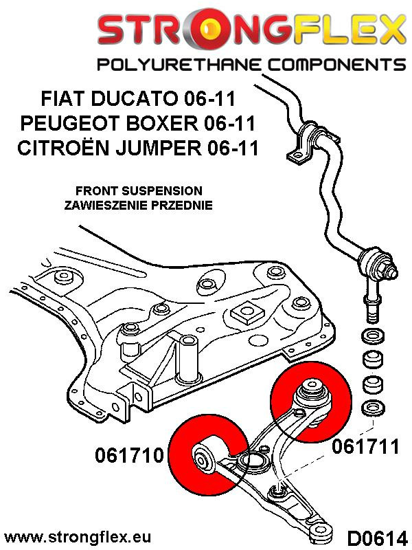 Front wishbone rear bush