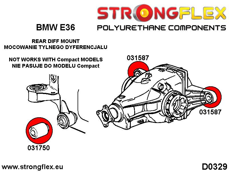 Rear differential front mount bush SPORT