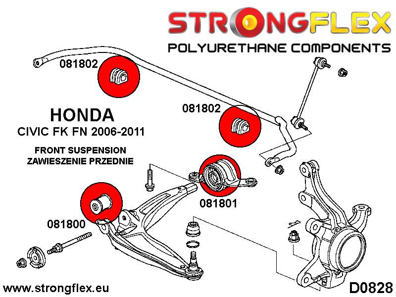 Front suspension bush kit
