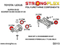 Toyota Supra MKIV Rear beam - front bush SPORT