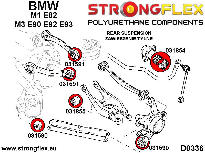 Rear lower lateral arm to chassis bush SPORT