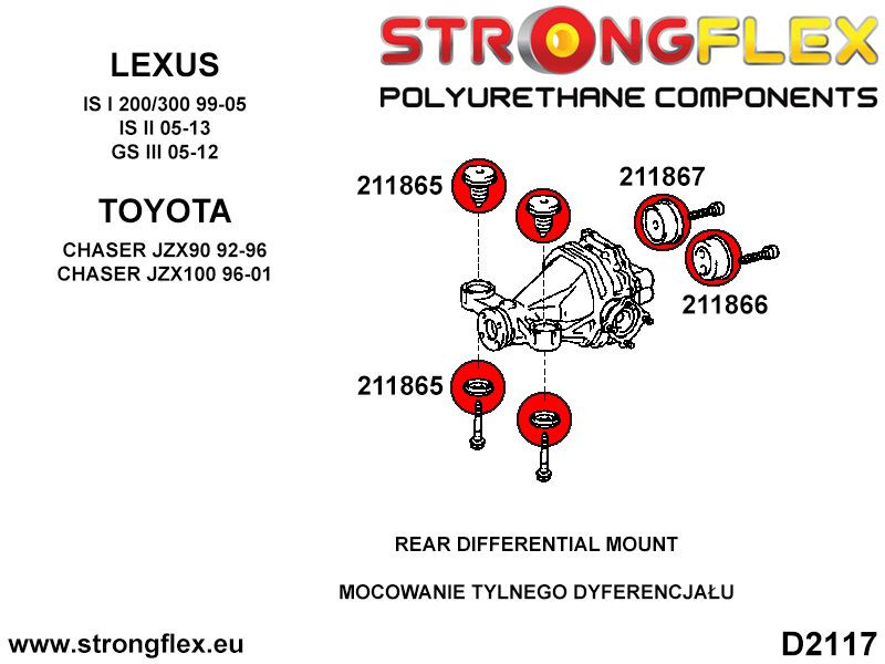 Rear diff mount - front bush SPORT