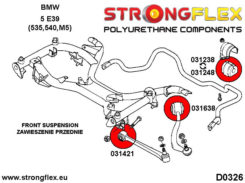 Full suspension bush kit E39 Sedan SPORT